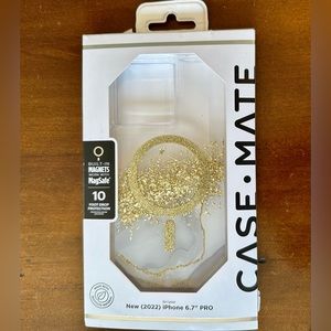 CASE MATE iPhone 14 Pro MAX 6.7” Karat Marble MagSafe Clear Glitter case - NEW
